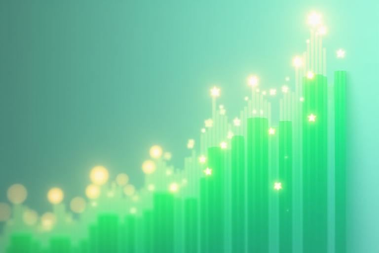Una visualizzazione chiara di un grafico a linee ascendente che mostra il progresso di un obiettivo wellness, con milestone segnate e icone di celebrazione. L'estetica è moderna e motivante.