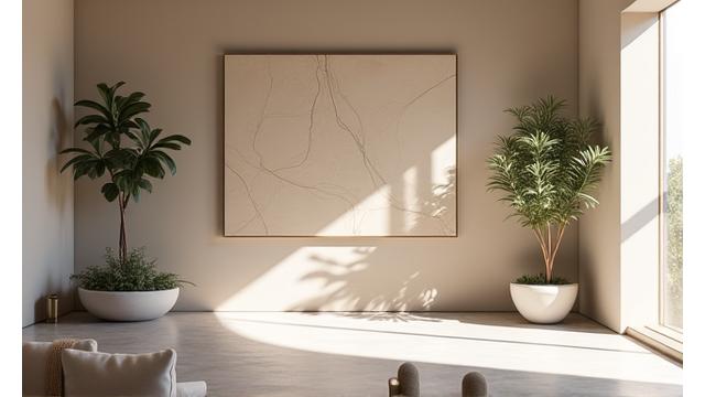 Spazio mindfulness Vitalegno immerso in Brera, Milano, con colori tenui e opere d'arte che evocano tranquillità.