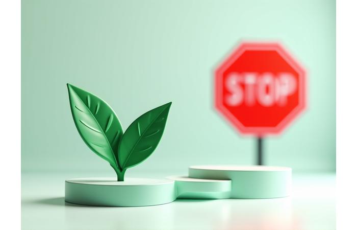 Illustrazione di una bilancia in equilibrio tra un cuore e un grafico digitale, con un cartello di stop medico in evidenza, denota il confine con la consulenza medica.